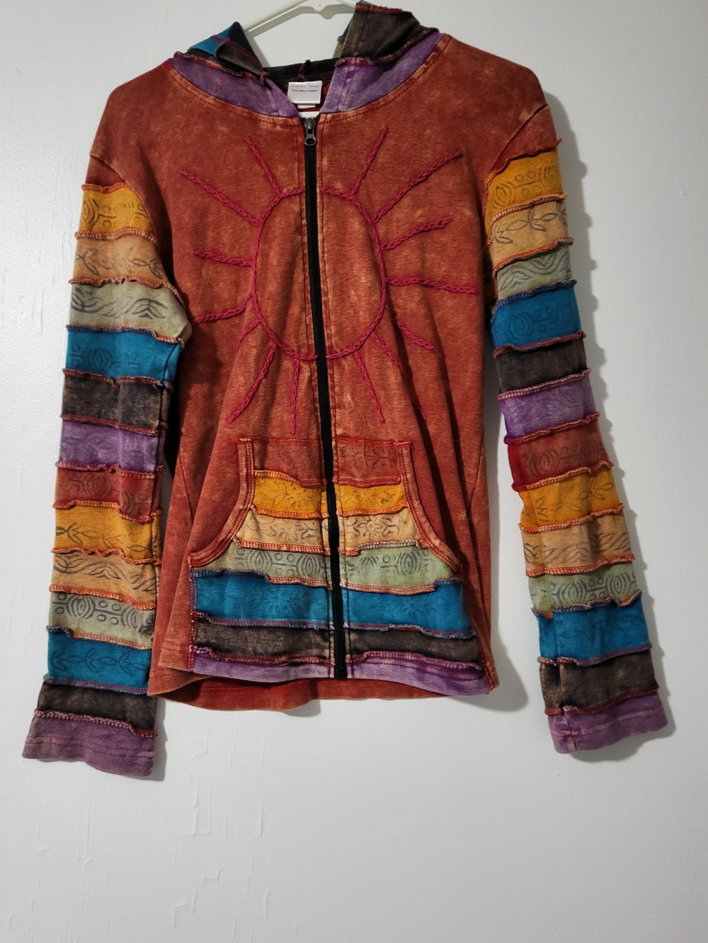 Boho Patchwork Zip Hooded Jacket - Greater Good Network
